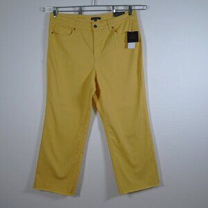 John Mark Ankle Jeans Women's Plus Size 16W Yellow Denim Stretch